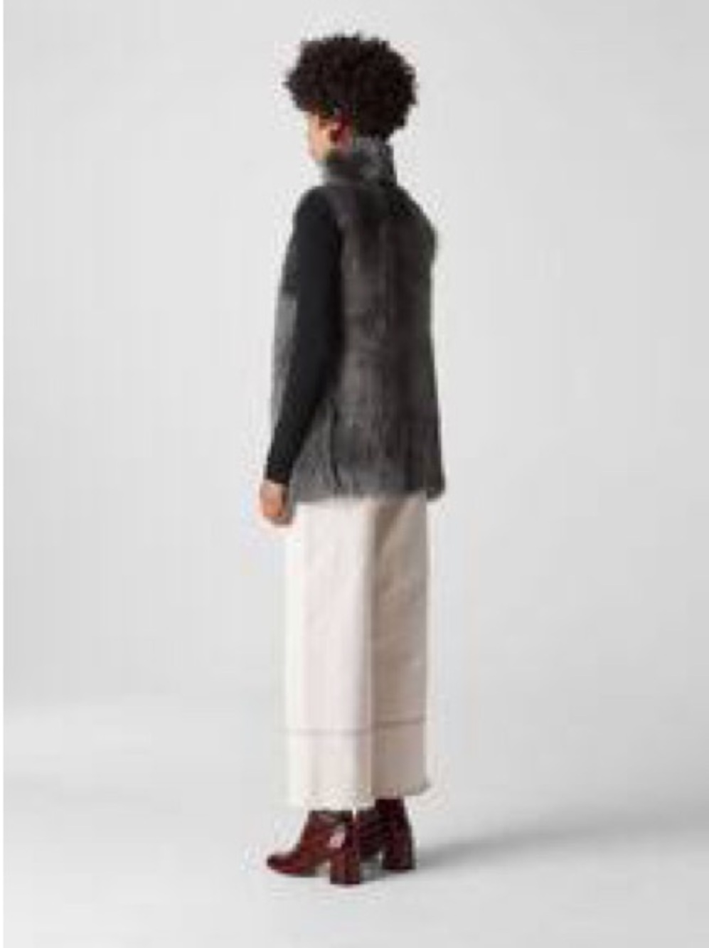 Whistles Faux Fur Sleeveless Vest